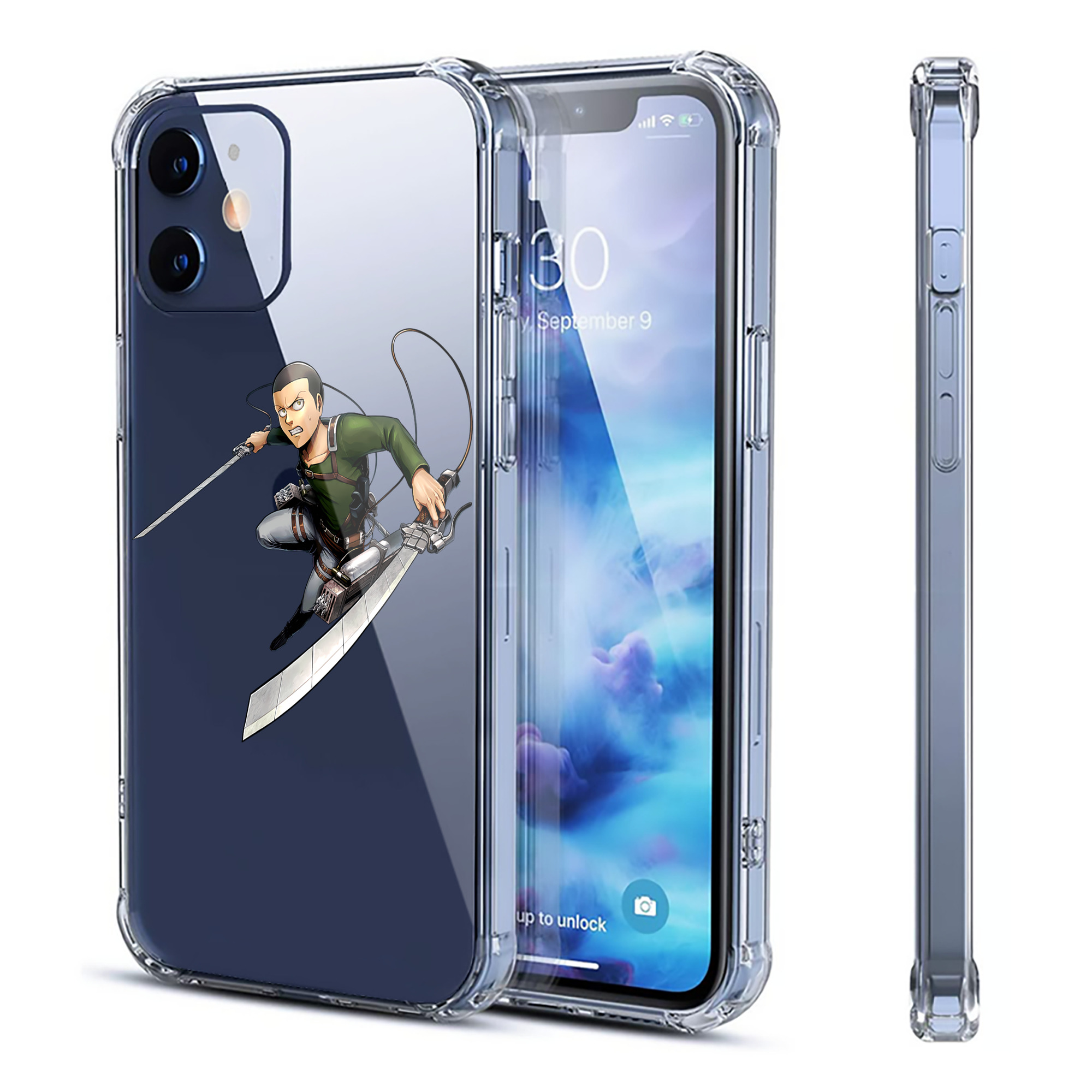 （画像用） 進撃の巨人 コニー·スプリンガー Attack on Titan Connie Springer 【iPhone 12シリーズ対応】透明スマホケース（クリアソフトケース）